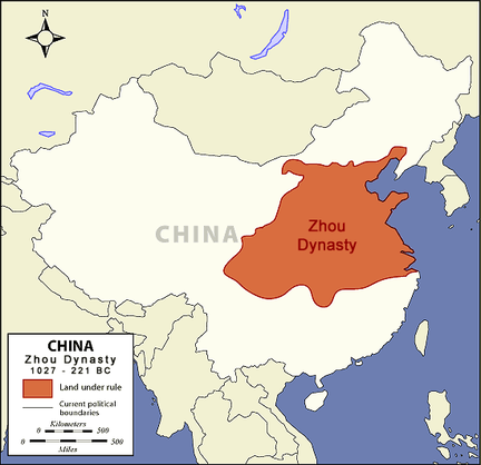 zhou dynasty map eastern and western